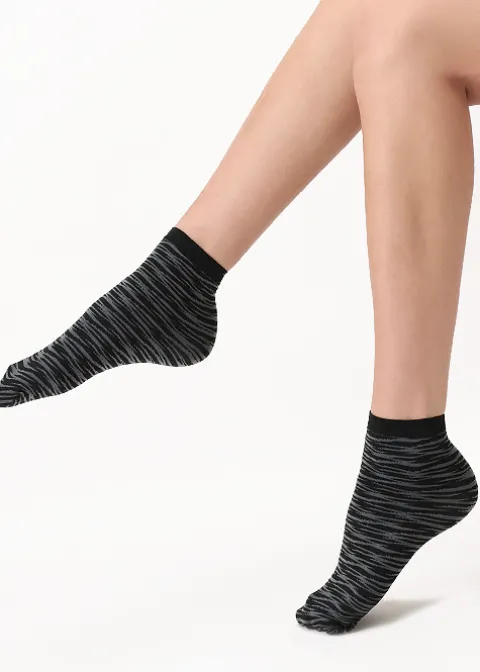 Socks-Oroblu City Savana Zebra Socks Savana Military