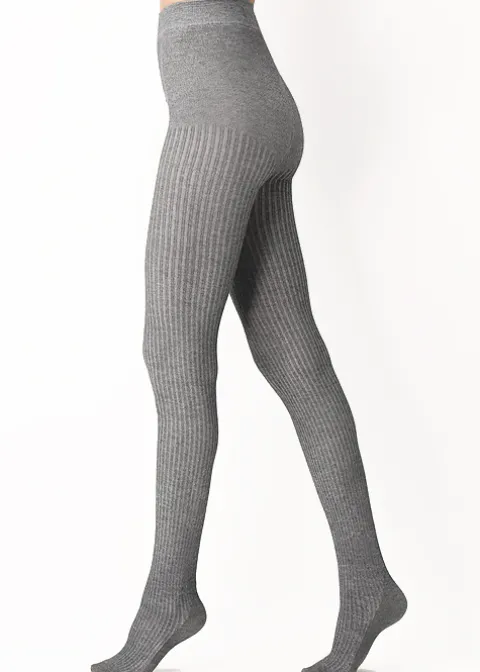 Tights-Oroblu Eco Sneakers Natural Rib Tights