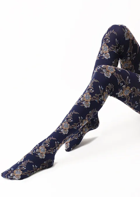 Tights-Oroblu I Love Italy Lecce Tights Lecce Blue