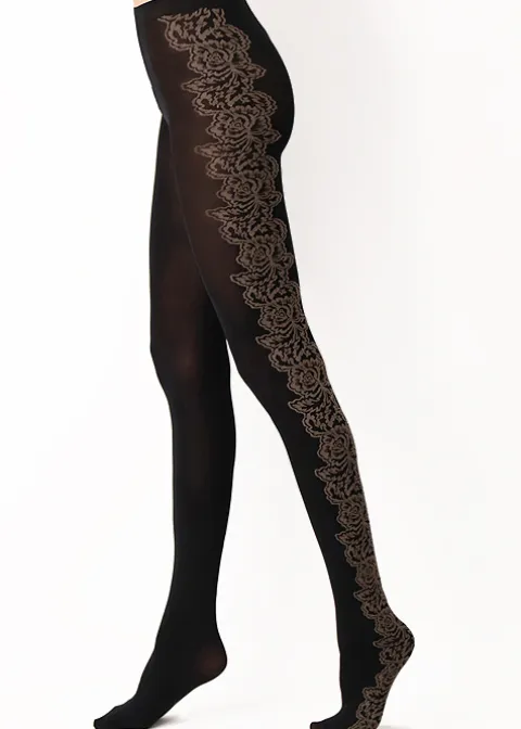 Tights-Oroblu I Love Italy Roma Tights Black