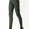 Tights-Oroblu Texture Jacquard Tights Green Jacquard