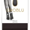 Knee Highs-Oroblu Tricot Fishnet Knee Highs Black