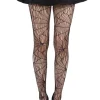 Tights-Pamela Mann Cobweb Pattern Net Tights Black