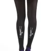 Tights-Pamela Mann Flocked Climbing Cats Tights Black