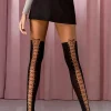 Tights-Passion Erika Lace Up Fashion Tights