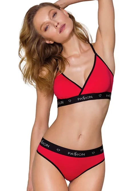 Briefs-Passion Sports Edition Thin Racer Back Bra And Thong Set