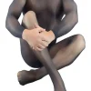 Bodystockings-Pearl and Poseidon Bacchus Sheer Glossy Long Sleeved Bodystocking For Men