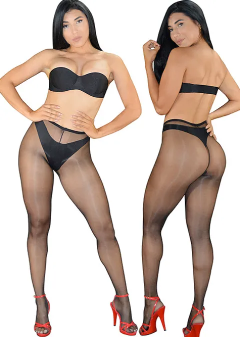 Tights-Pearl and Poseidon Marina Wet Look Sheer Tights