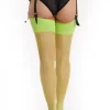 Stockings-Playful Promises Seamed Stockings Acid Lime