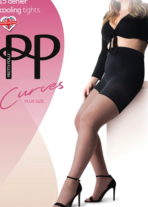 Tights-Pretty Polly Curves 15 Denier Cooling Tights