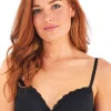 Bras-Pretty Polly Ella Padded Plunge Bra 2 Pack Black Nude