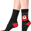 Socks-Pretty Polly Festive Santa Socks Black