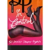 Tights-Pretty Polly In Control 50 Denier Opaque Shaper Tights Black