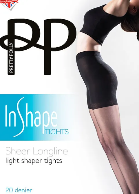 Tights-Pretty Polly In Shape Sheer Longline Bodyshaper Tights