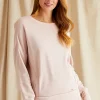 Loungewear-Pretty You London Bamboo Leisure Crew Neck Sweatshirt Rose