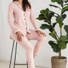 Pyjamas-Pretty You London Bamboo Pyjama Set Pink