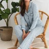 Pyjamas-Pretty You London Bamboo Pyjama Set Heart Splash