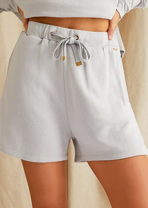 Loungewear-Pretty You London Bamboo Leisure Shorts Dove Grey