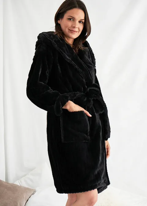 Robes And Kimonos-Pretty You London Cloud Robe Black