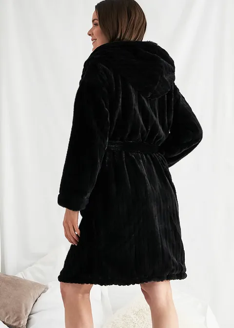 Robes And Kimonos-Pretty You London Cloud Robe Black