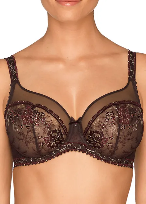 Bras-PrimaDonna Luxury Golden Dreams Balcony Bra Wenge