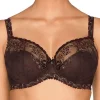 Bras-PrimaDonna Luxury Golden Dreams Underwired Padded Bra Wenge