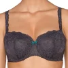 Bras-PrimaDonna Twist Caramba Balcony Bra Marble Grey