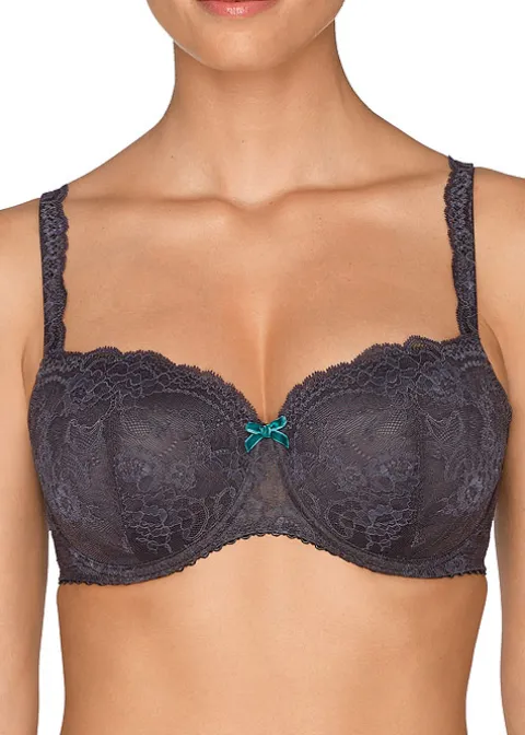 Bras-PrimaDonna Twist Caramba Balcony Bra Marble Grey