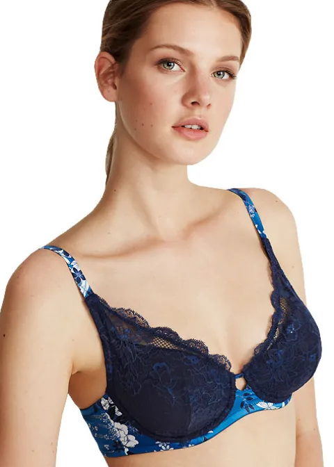 Bras-Promise Luxury Osaka Soft Cup Underwired Bra Azul Print