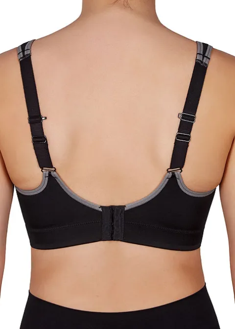 Bras-Pure Lime Padded Athletic Bra Black