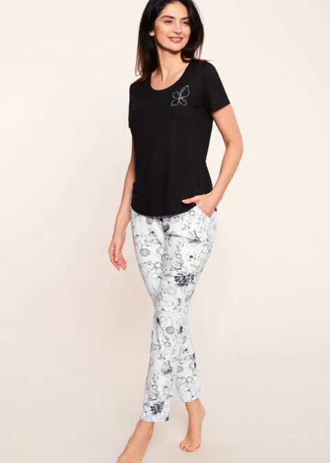 Pyjamas-Rosch Be Happy Flower Line Pants Mono Flowers