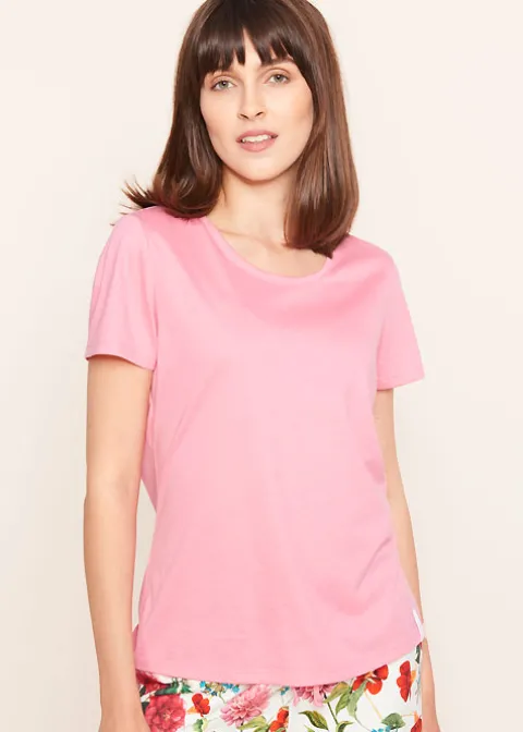 Nightwear-Rosch Be Happy Pink Short Sleeve Top Romantic Pink