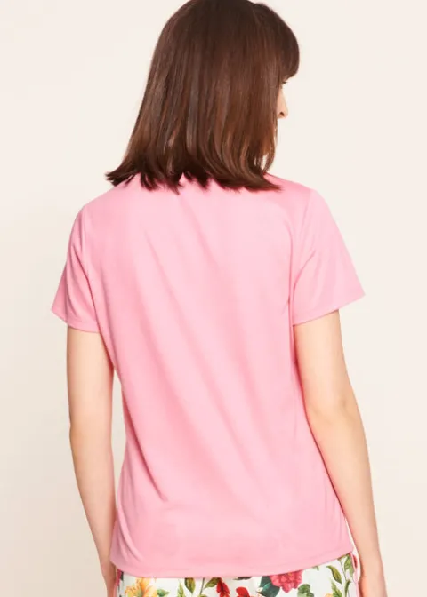 Nightwear-Rosch Be Happy Pink Short Sleeve Top Romantic Pink