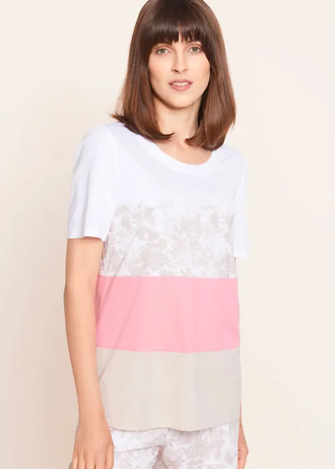 Pyjamas-Rosch Pure Short Sleeve Top Colour Blocking