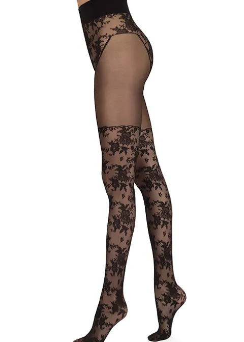 Tights-Sarah Borghi Amelie Over The Knee Tights Nero