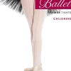 Tights-Silky Ballet Childrens Seamed Ballet Tights Seamed Theatrical Pink