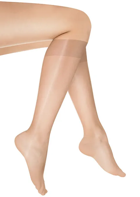 Knee Highs-Silky Glossy Knee Highs 2 Pair Pack