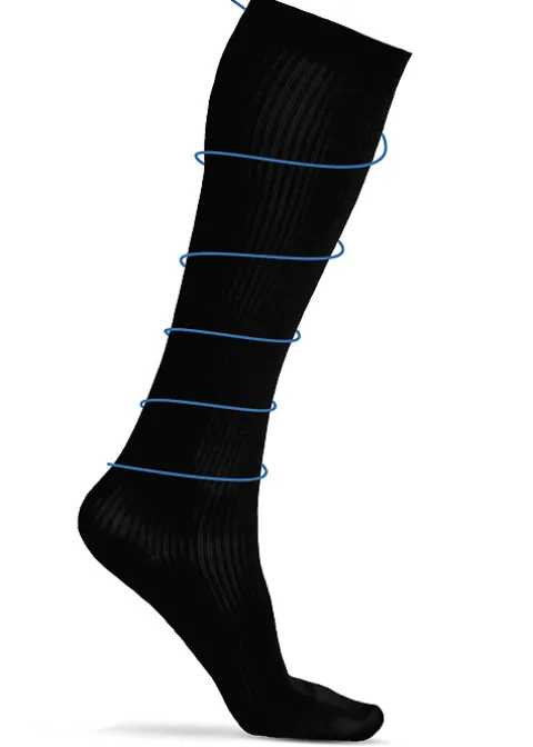 Knee Highs-Silky Ladies Cotton Rich Compression Knee High Black