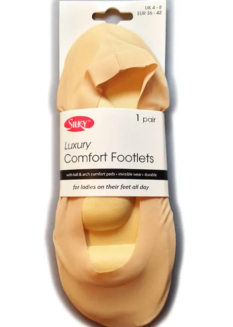 Toe Covers/Footlets-Silky Luxury Comfort Footlet Natural