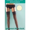 Stockings-Silky Super Shine Lace Top Stockings