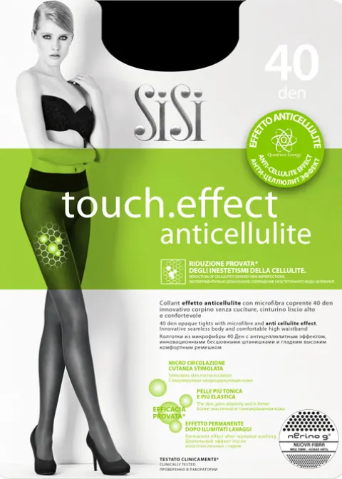 Tights-Sisi Touch Effect Anticellulite 40 Tights Black