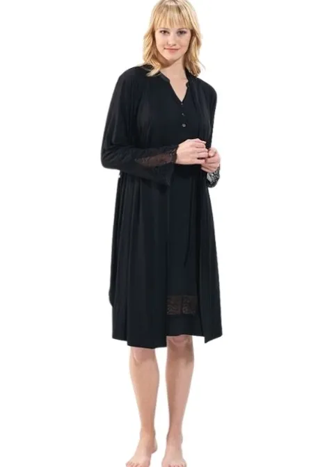 Robes And Kimonos-Blackspade Spade Out Robe Black