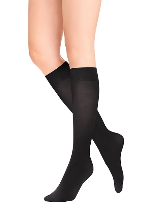 Knee Highs-Tiffany Quinn Platinum Range 40 Denier Knee Highs 3Pp Black