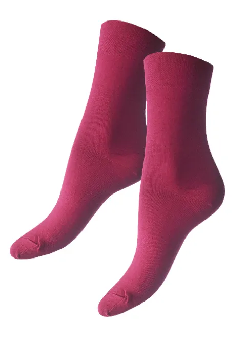 Socks-Tiffany Quinn Platinum Range Bamboo Comfort Top Socks 3Pp Mixed Plum