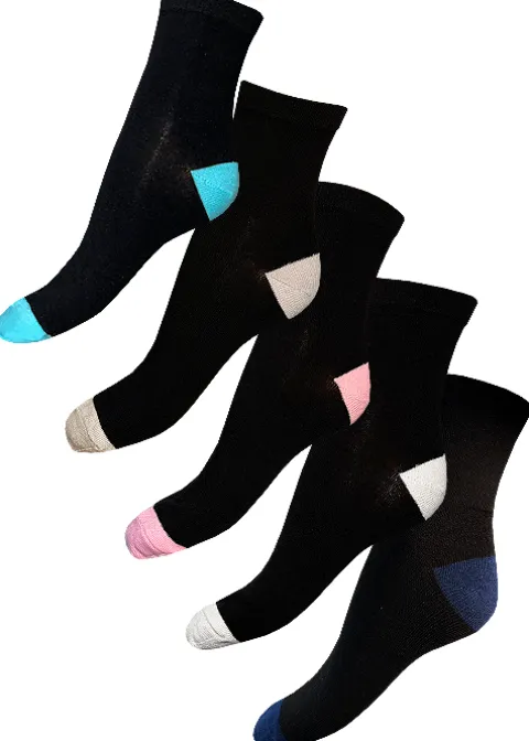 Socks-Tiffany Quinn Platinum Range Classic Multi Socks 5Pp Black