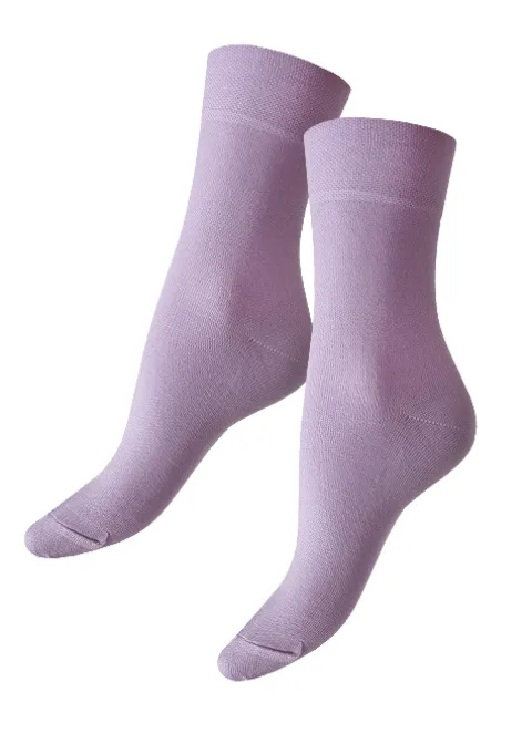 Socks-Tiffany Quinn Platinum Range Bamboo Comfort Top Socks 3Pp Mixed Plum