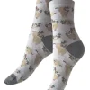 Socks-Tiffany Quinn Sloth Design Cotton Ankle Socks Light Grey