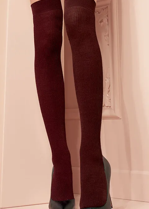 Socks-Trasparenze Dora Ribbed Over The Knee Sock