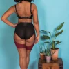 Stockings-What Katie Did Glamour Contrast Seamed Stockings Nutmeg Claret Nutmeg Claret Seam