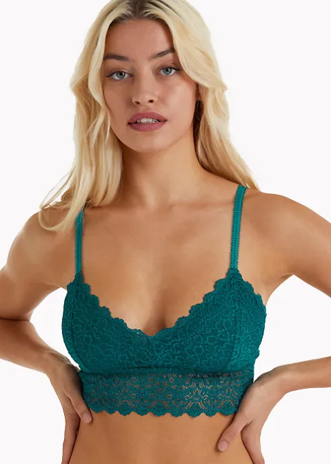 Bras-Wolf And Whistle Ariana Everyday Lace Bralette Teal